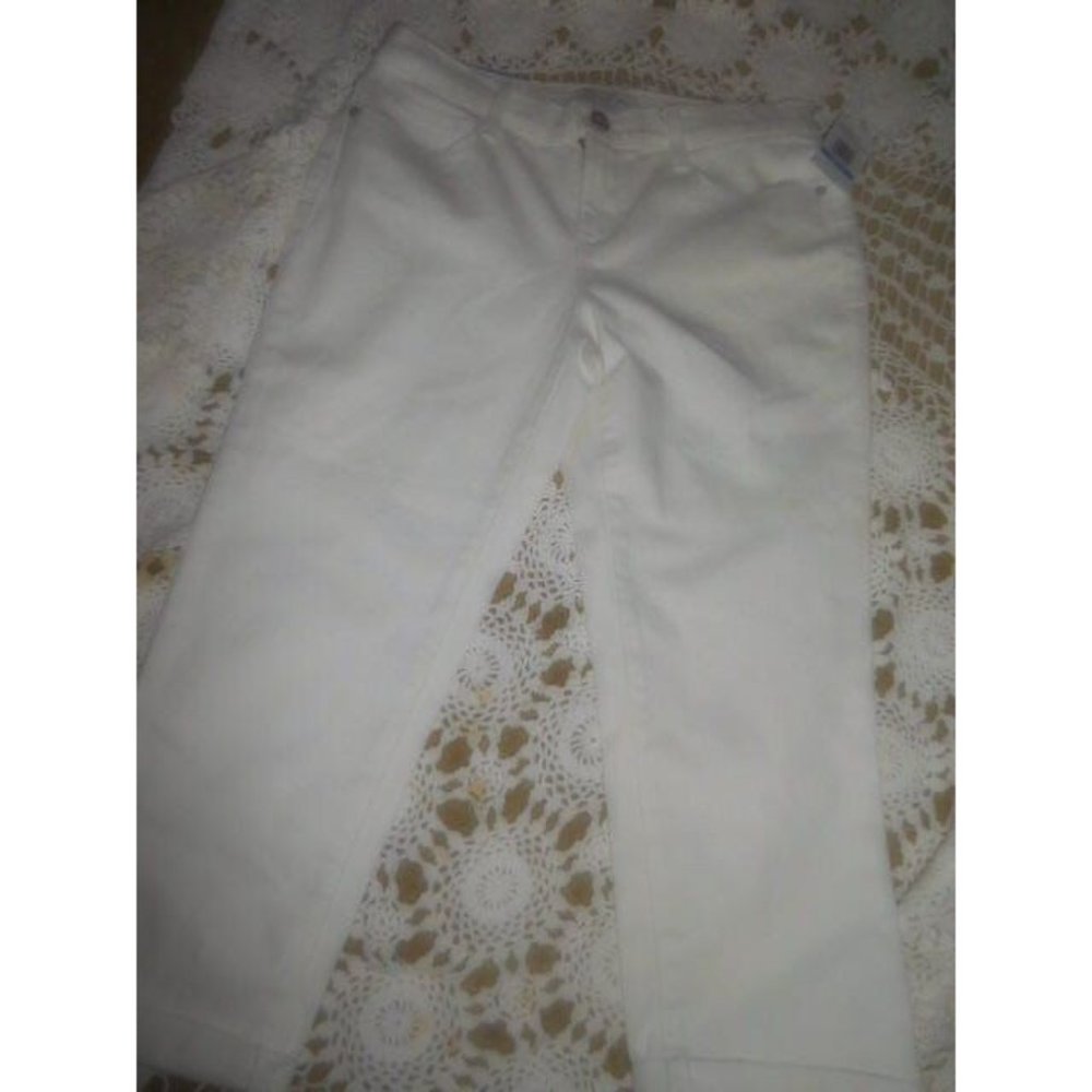 nwt Jessica Simpson white rolled crop skinny jeans girls 12